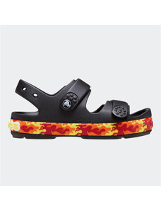CROCS Toddler Crocband Cruiser Flames Sandal Black Βρεφικό Σανδάλι σε Μαύρο Χρώμα