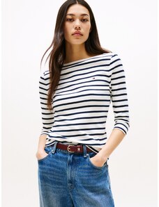 TOMMY HILFIGER T-Shirt Σε Slim Γραμμή Με Boat Λαιμόκοψη