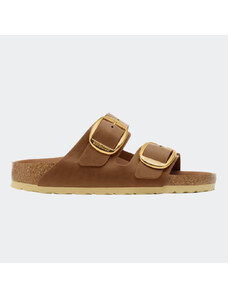 BIRKENSTOCK Arizona Big Buckle Natural Leather Oiled Cognac Narrow Γυναικεία Σανδάλια σε Καφέ Χρώμα