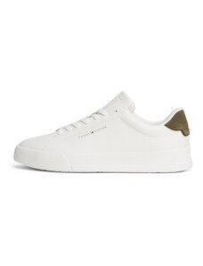 TOMMY HILFIGER Σνίκερ χαμηλό 'COURT ESS' λαδί / λευκό