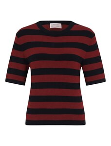 Guido Maria Kretschmer Women Μπλουζάκι 'Maria' σκούρο κόκκινο / μαύρο