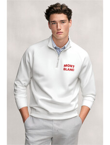 UnitedKind Mont Blanc Red, Φούτερ σε Λευκό Χρώμα