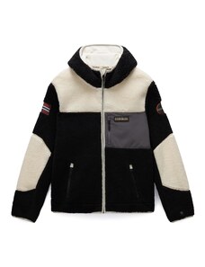 NAPAPIJRI Ζακέτα φλις 'Yupik 3' ανοικτό μπεζ / γκρι / σκούρο κόκκινο / μαύρο