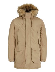 JACK & JONES Χειμερινό παρκά 'CAMP' σκούρο μπεζ