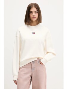 Βαμβακερή μπλούζα Tommy Jeans γυναικεία, χρώμα: μαύρο, DW0DW17325
