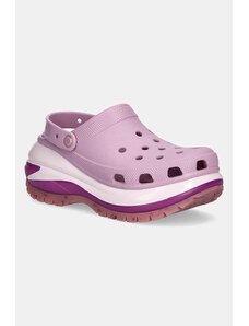 Παντόφλες Crocs Classic Mega Crush Clog χρώμα: μοβ, 207988.5BX