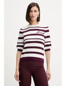 Πουλόβερ με μείγμα κασμίρ Twinset χρώμα: μπορντό, 252TP3090