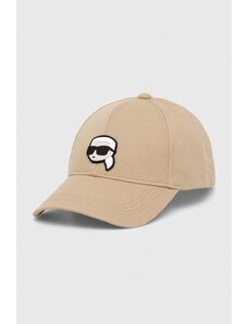 Βαμβακερό καπέλο του μπέιζμπολ Karl Lagerfeld χρώμα: μαύρο