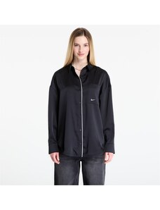 Πουκάμισο Nike Sportswear Women's Oversized Satin Long-Sleeve Top Black/ Sail XL