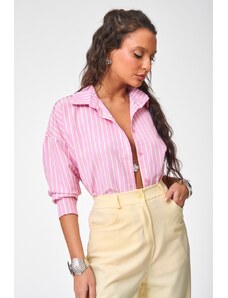 DeCoro Πουκάμισο με Ρίγα - ΡΟΖ
