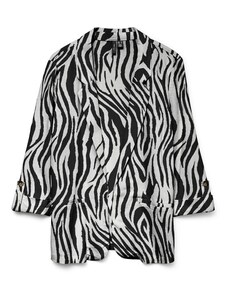 VERO MODA Μπλέιζερ 'VMJESMILO' ασημόγκριζο / μαύρο / ασημί