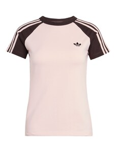 ADIDAS ORIGINALS Μπλουζάκι σκούρο καφέ / ροζ παστέλ