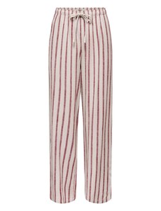 ONLY Παντελόνι 'ONLSiesta' ανοικτό γκρι / κόκκινο κρασί