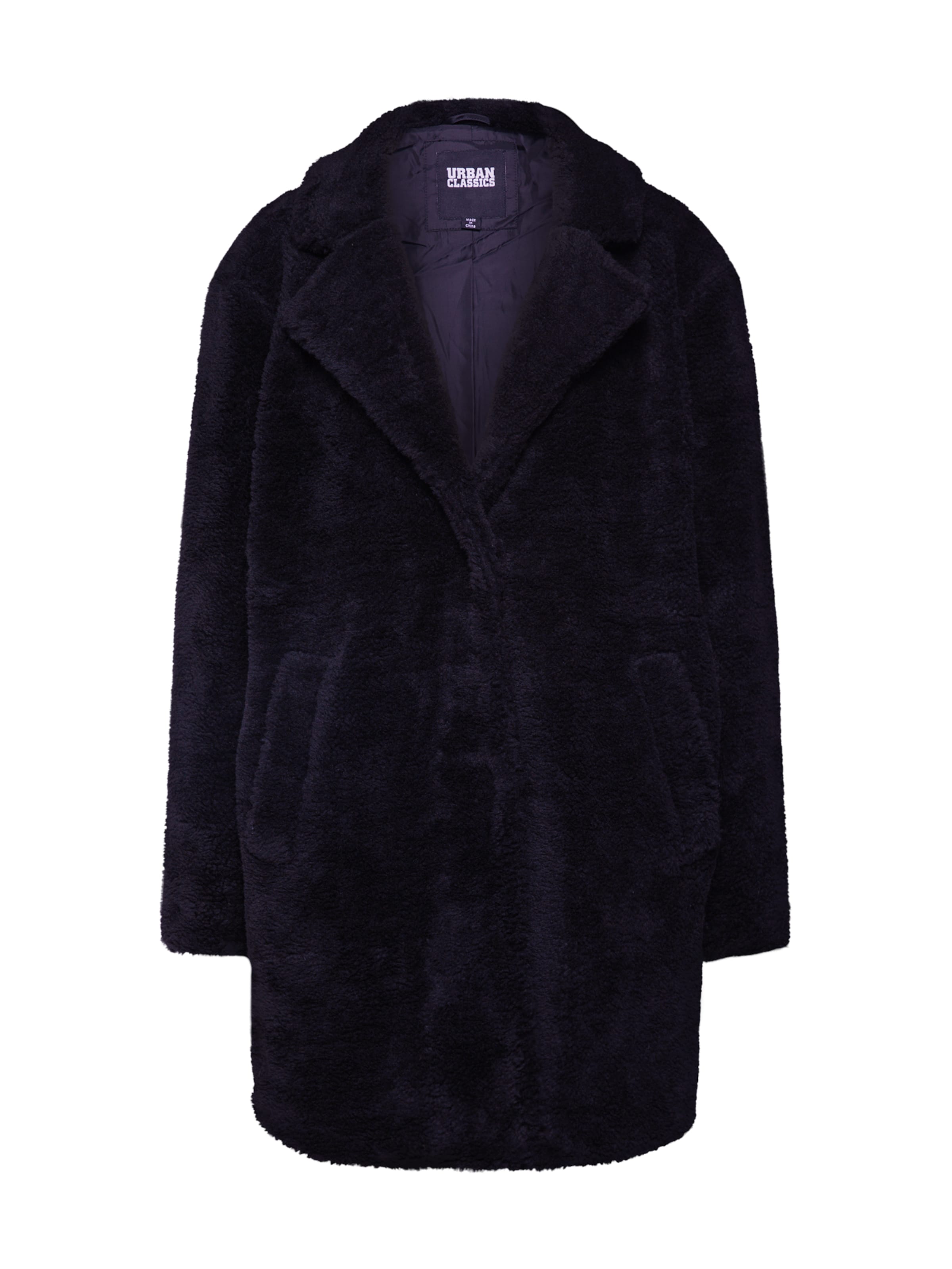 Urban Classics Ανοιξιάτικο και φθινοπωρινό παλτό 'Sherpa' μαύρο