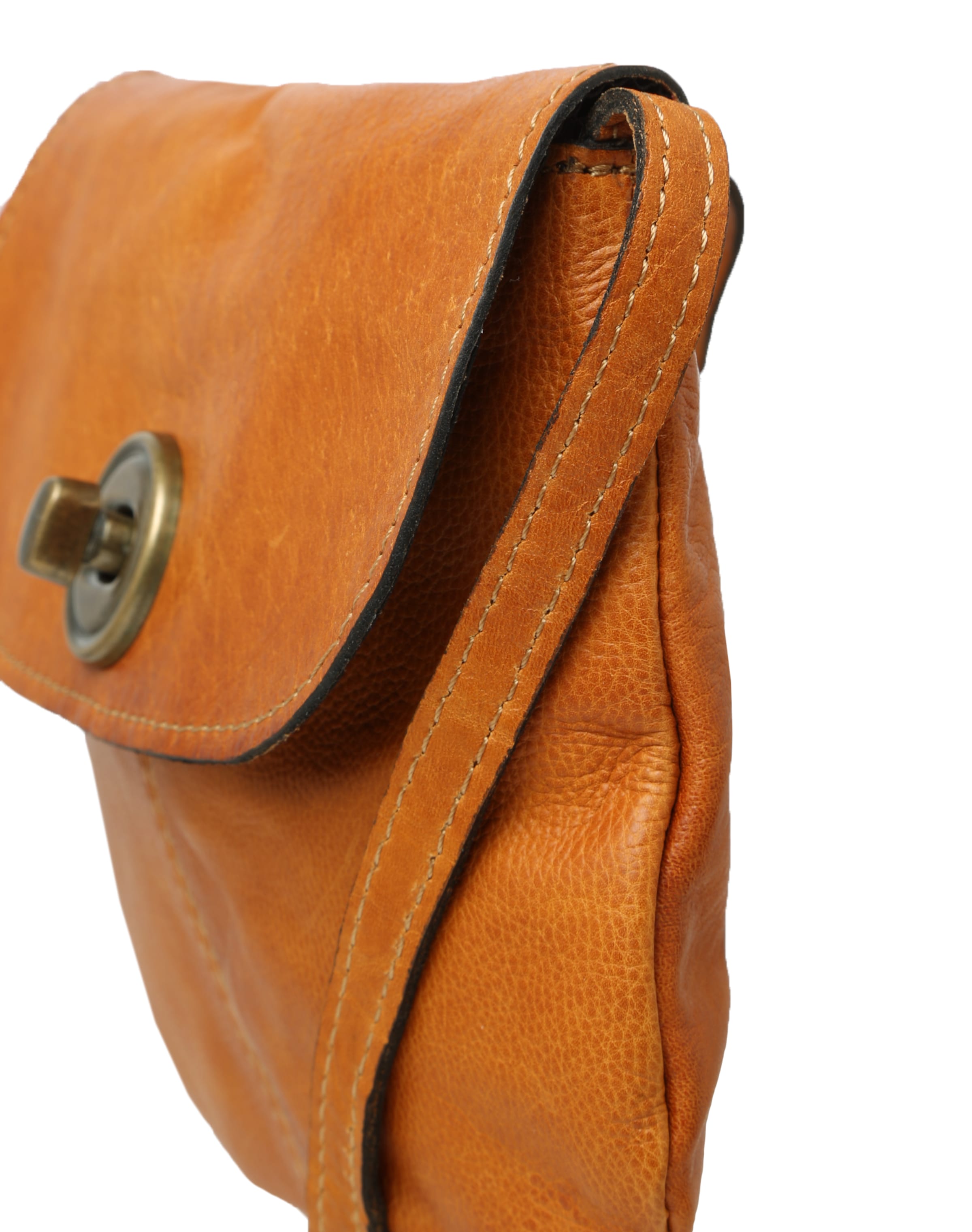 PIECES Τσάντα ώμου κονιάκ