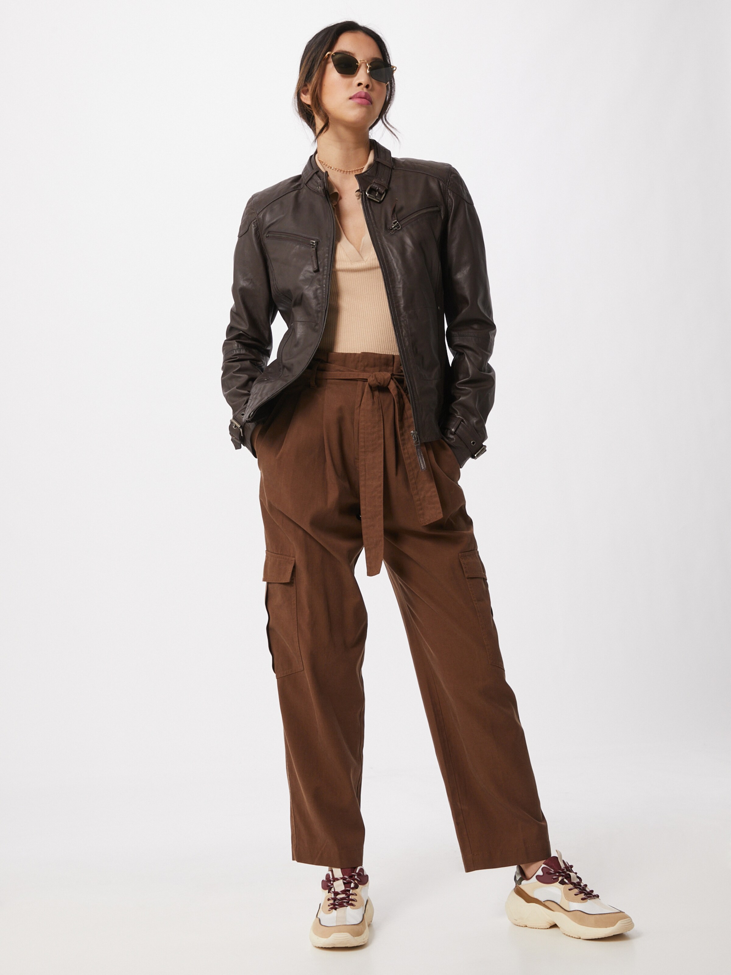 Maze Φθινοπωρινό και ανοιξιάτικο μπουφάν 'RYANA' σκούρο καφέ