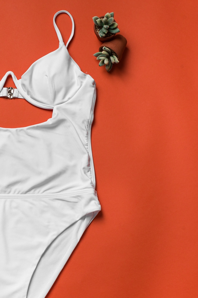 DeCoro Μαγιό Ολόσωμο με Μπανέλα - ΑΣΠΡΟ