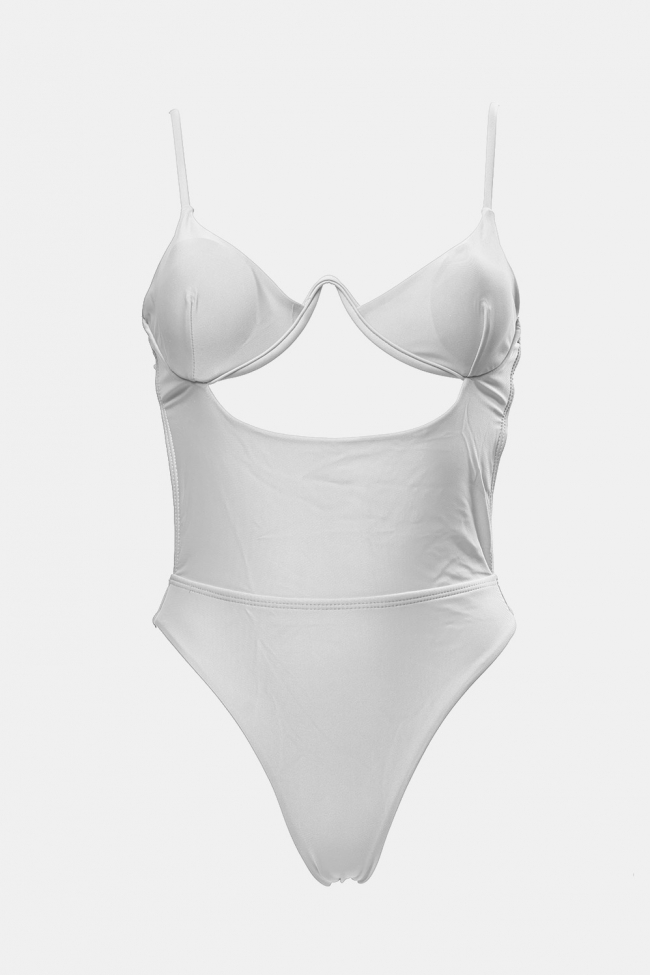 DeCoro Μαγιό Ολόσωμο με Μπανέλα - ΑΣΠΡΟ