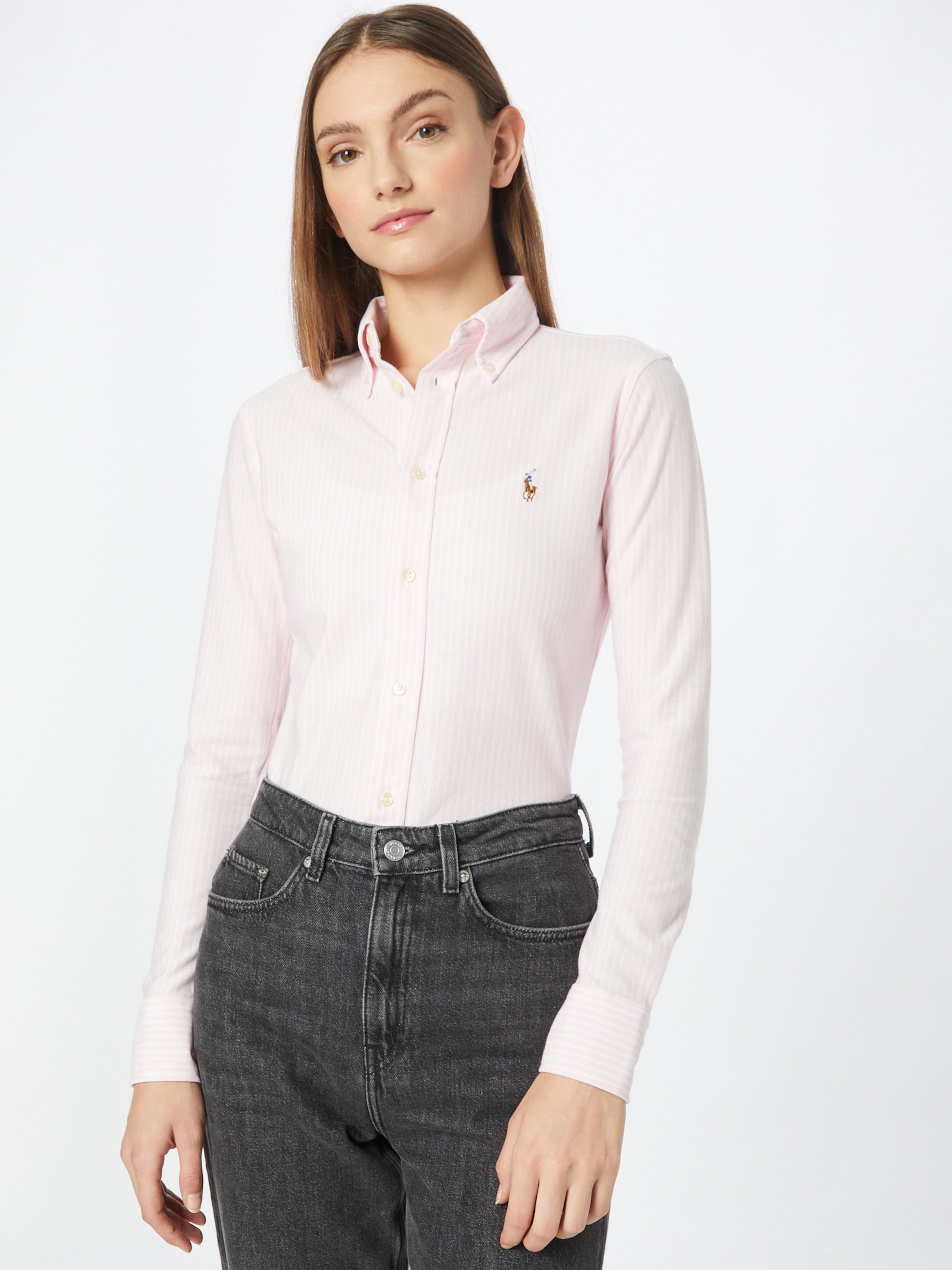 Polo Ralph Lauren Μπλούζα 'Heidi' ρόδινο / λευκό