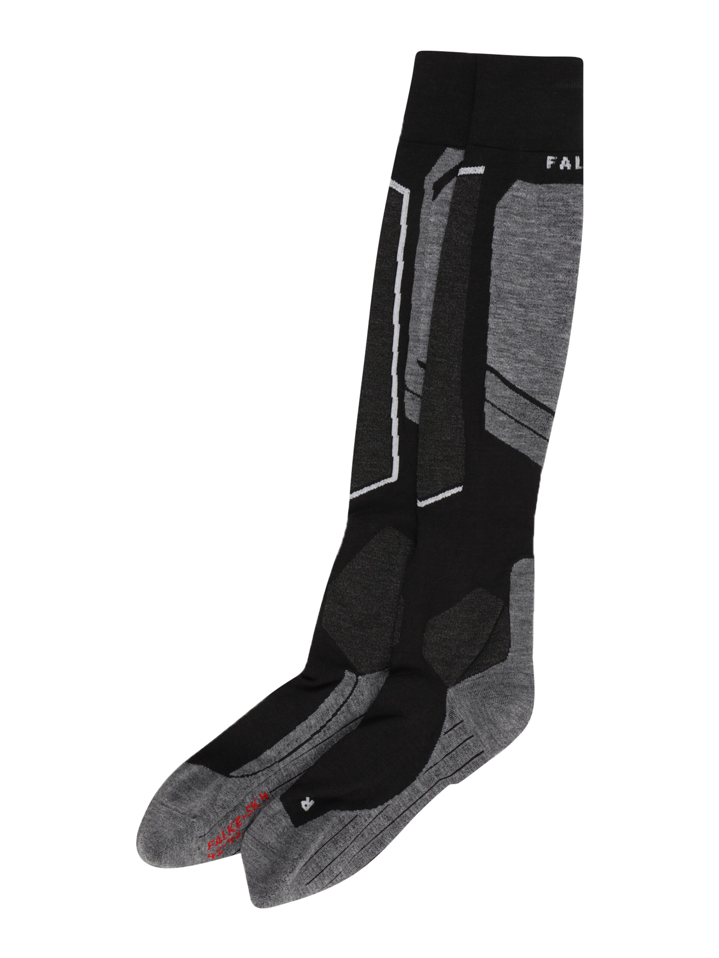 FALKE Αθλητικές κάλτσες 'SK 4' ανοικτό γκρι / σκούρο γκρι / μαύρο