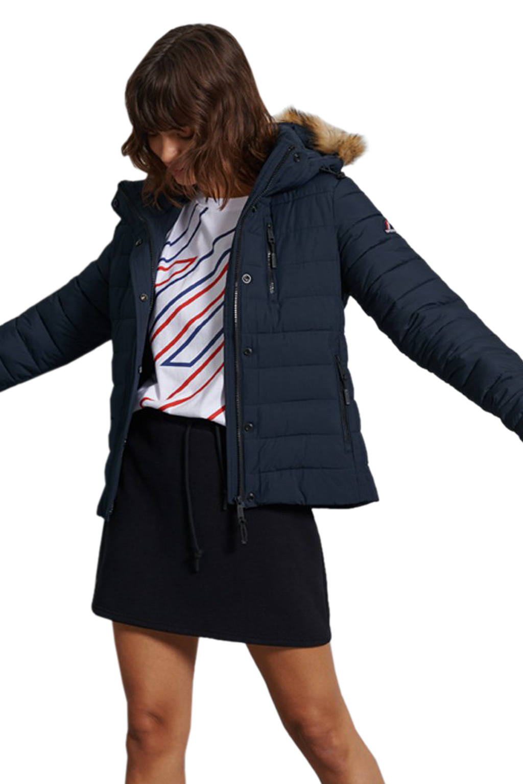 SUPERDRY CLASSIC FAUX FUR FUJI ΜΠΟΥΦΑΝ ΓΥΝΑΙΚEIO W5010369A-98T