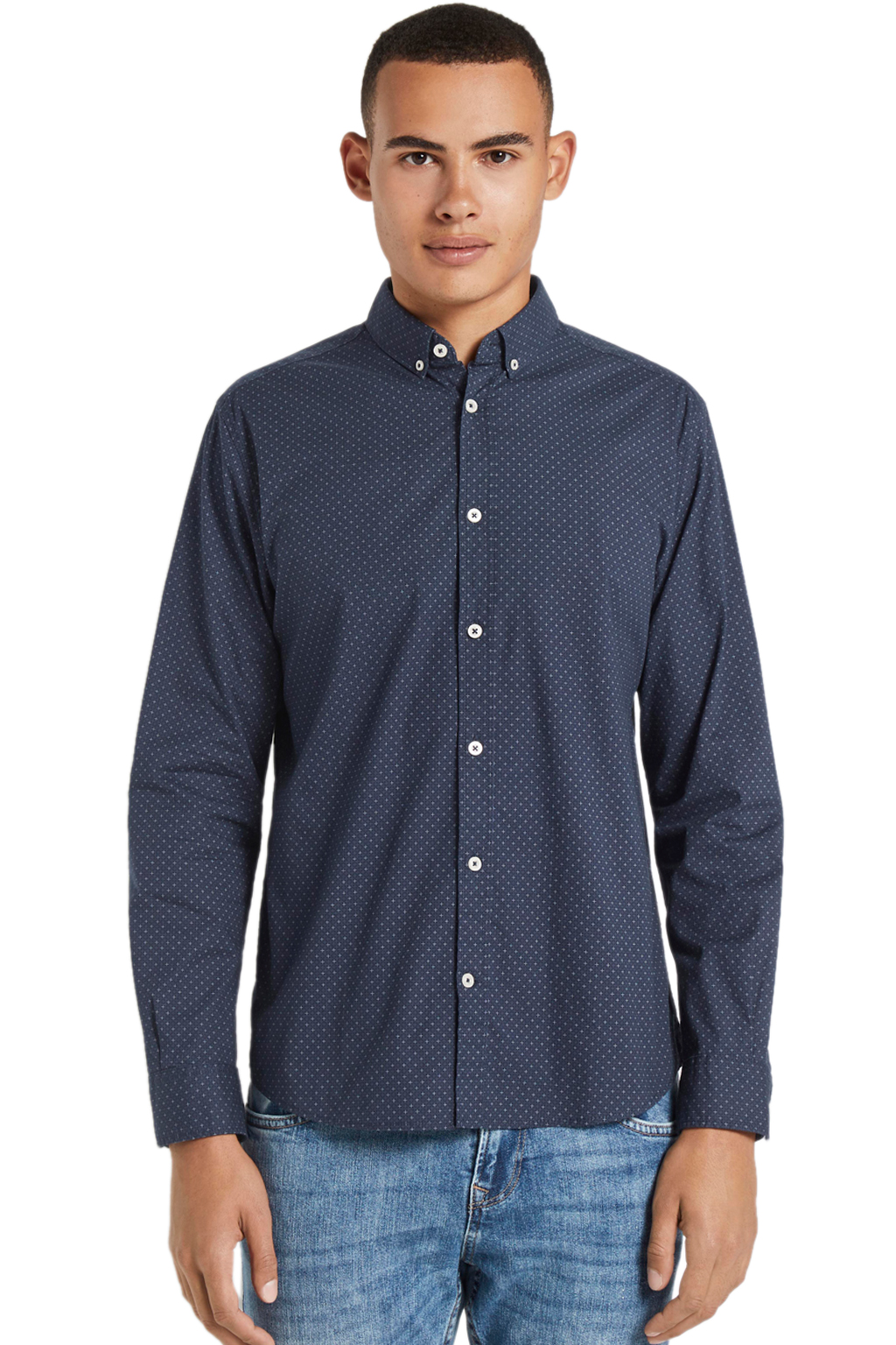 TOM TAILOR PATTERNED STRETCH ΠΟΥΚΑΜΙΣΟ ΑΝΔΡIKO 1021064-24486