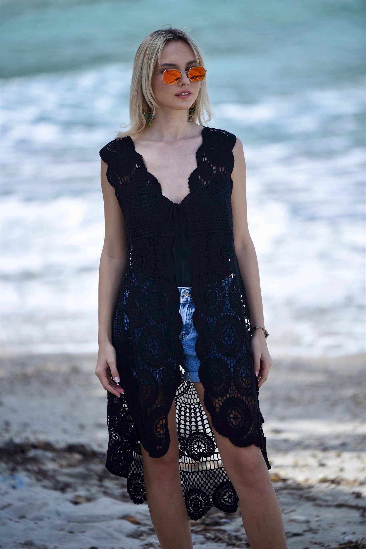 Πλεκτό Κιμονό Ασύμετρο "Aegina"