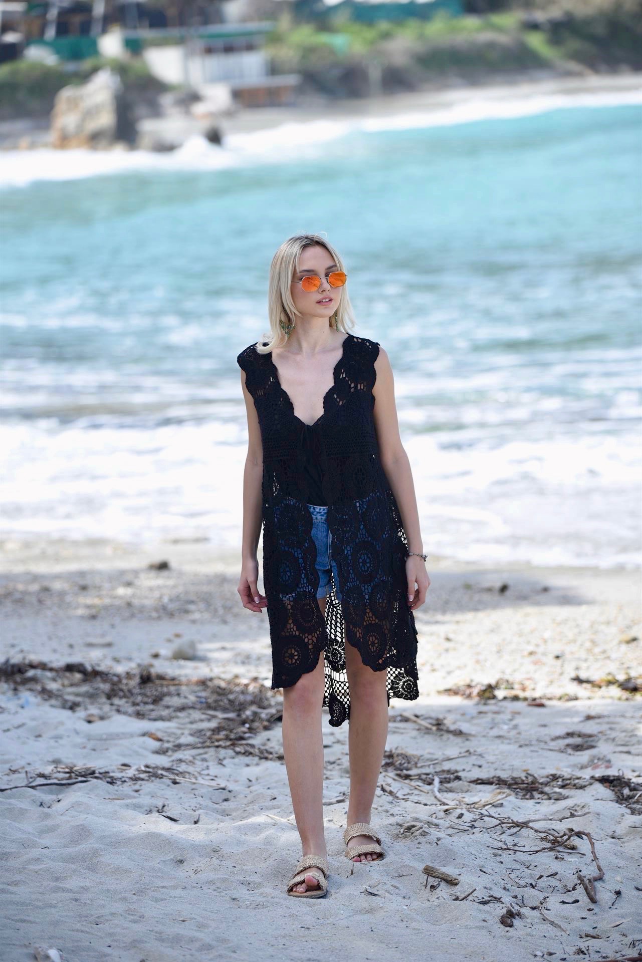 Πλεκτό Κιμονό Ασύμετρο "Aegina"