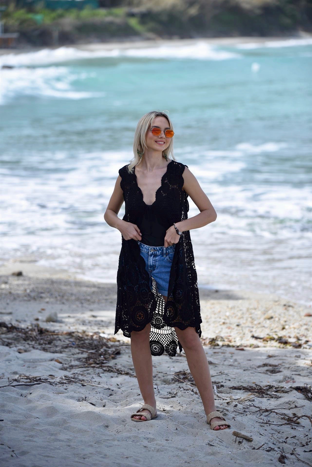 Πλεκτό Κιμονό Ασύμετρο "Aegina"