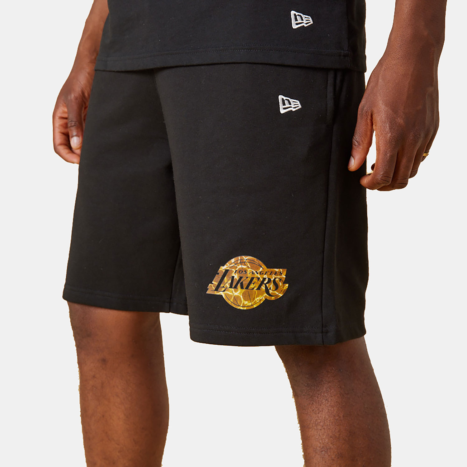 New Era La Lakers Nba Team Colour Water Print Shorts ΜΑΥΡΟ Glamigr 