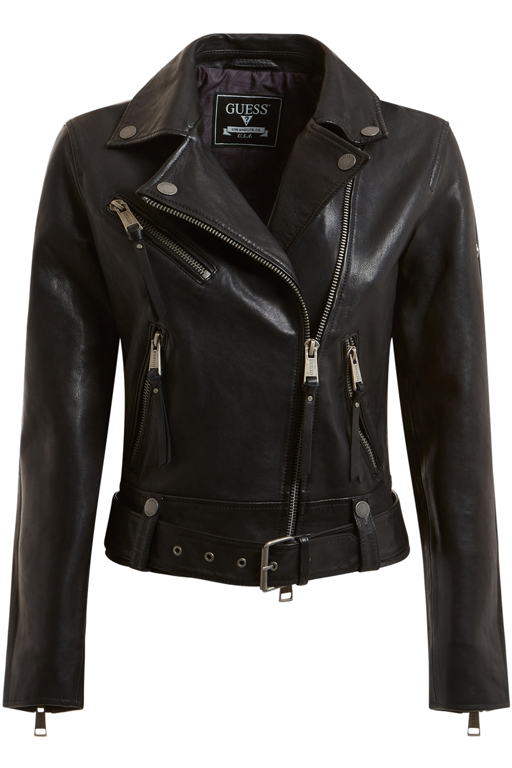 GUESS 'CAMILLE' ΔΕΡΜΑΤΙΝΟ BIKER JACKET ΓΥΝΑΙΚEIO W2YL16L0QN0-JBLK