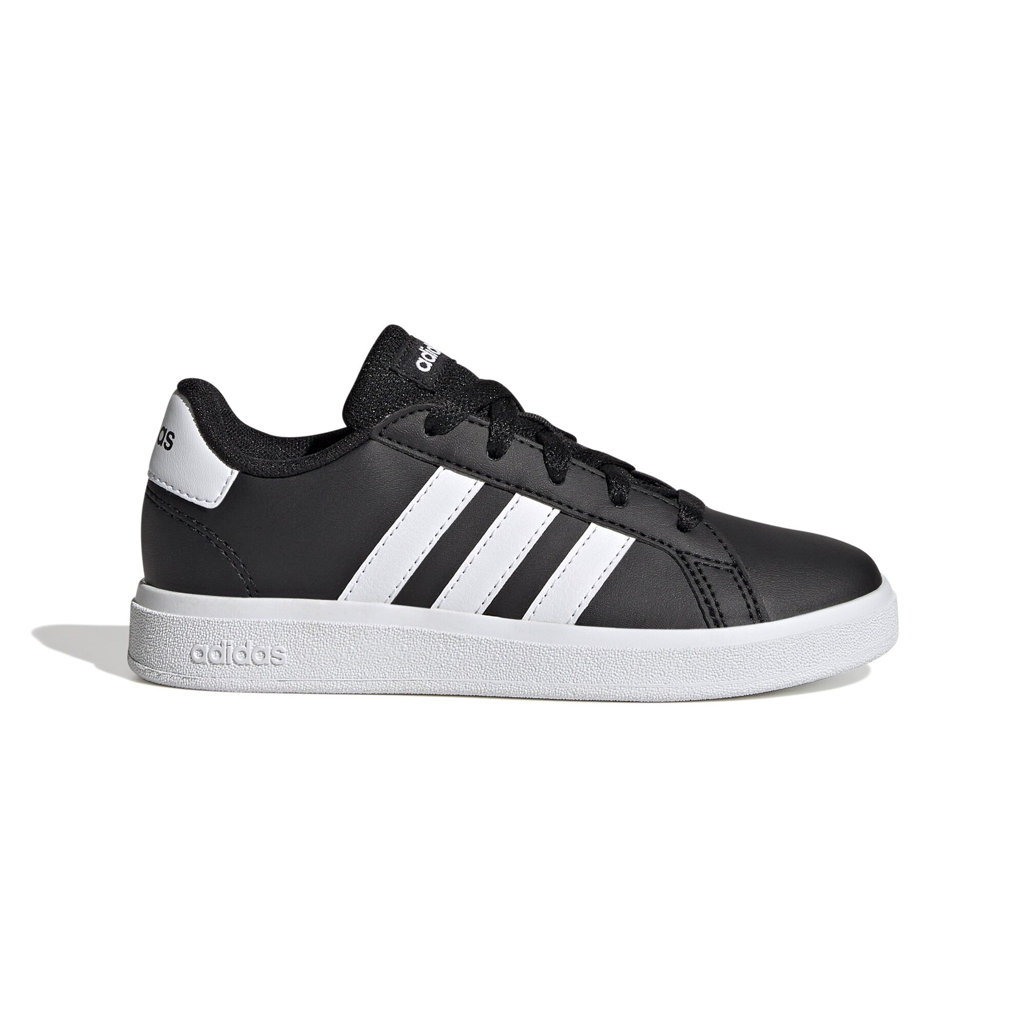 adidas kids grand court lifestyle tennis lace-up shoes (GW65 - BLACK/BLACK