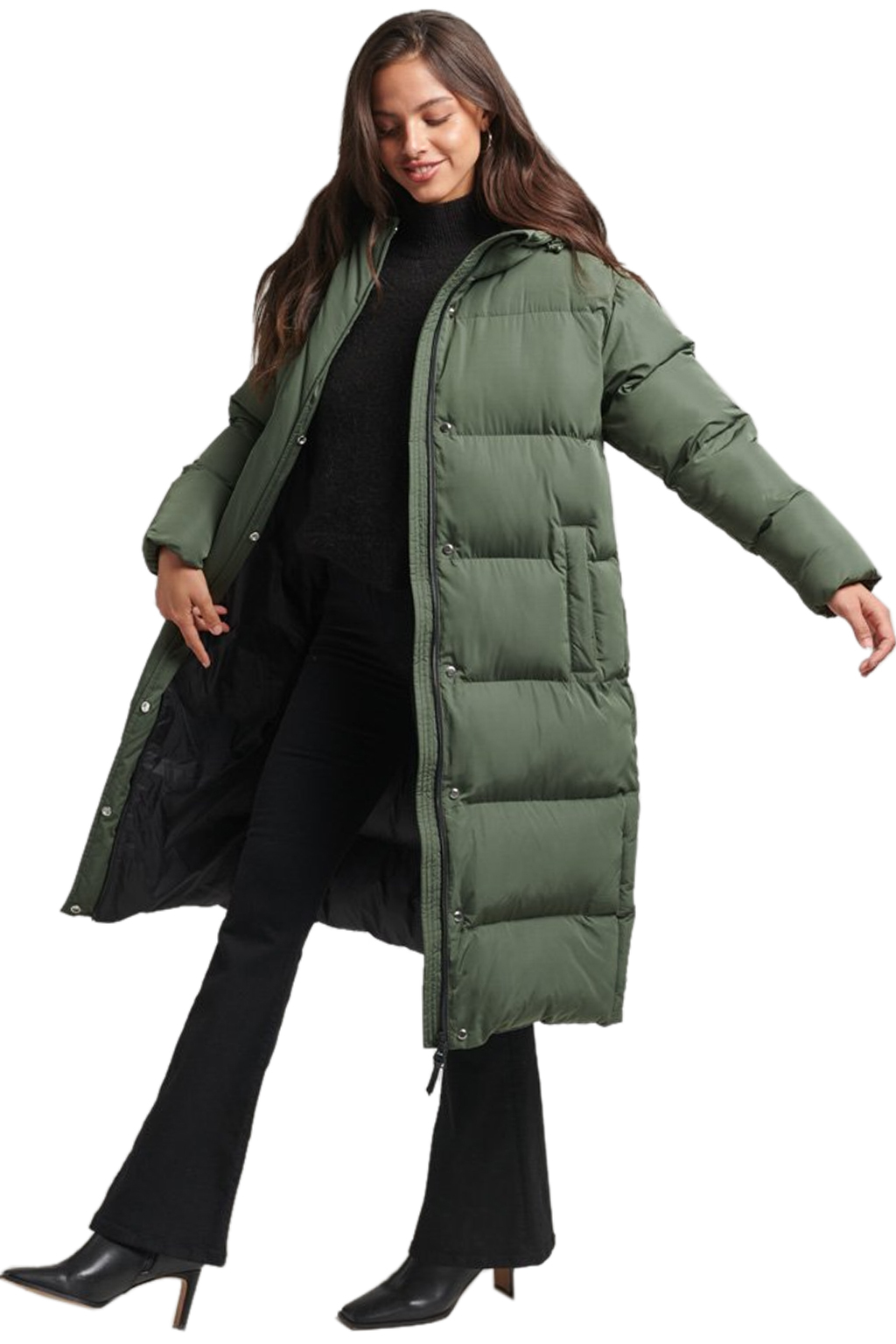 SUPERDRY LONGLINE PUFFER DUVET ΜΠΟΥΦΑΝ ΓΥΝΑΙΚEIO W5011411A-THY