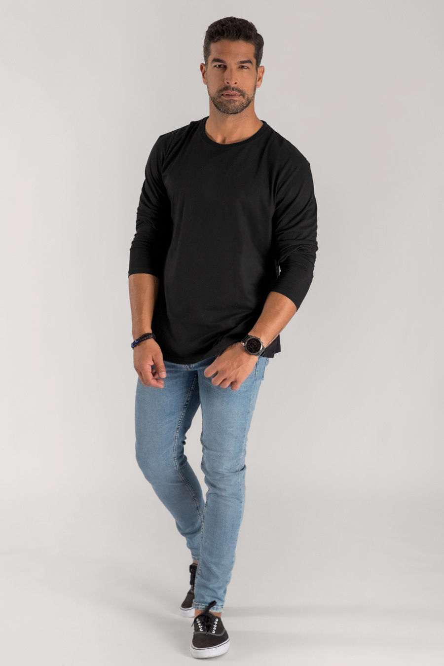 UnitedKind Basic Longsleeve, Long Sleeve Μπλούζα σε Μαύρο Χρώμα