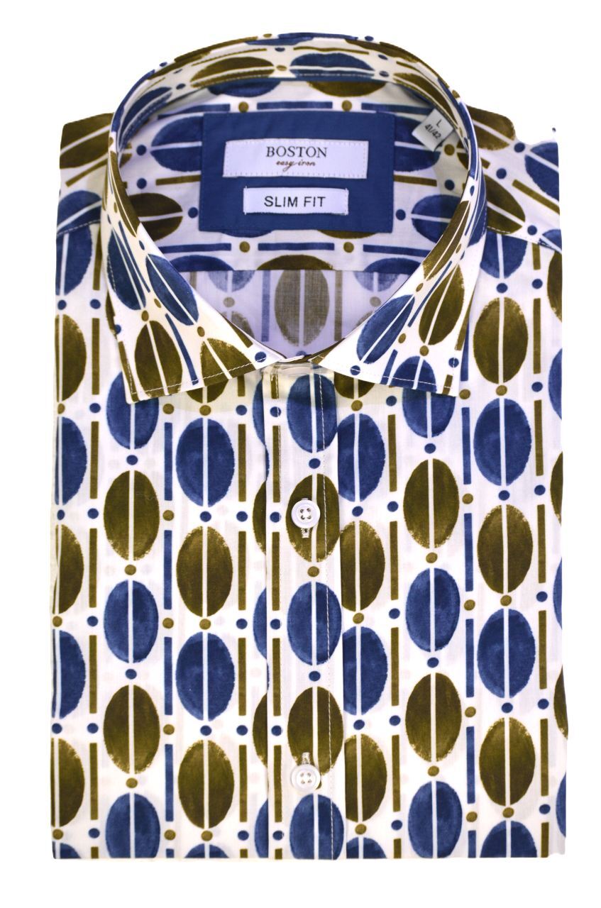 Ανδρικό Πουκάμισο Slim Fit Boston 200-3-1 Floral Πολύχρωμο