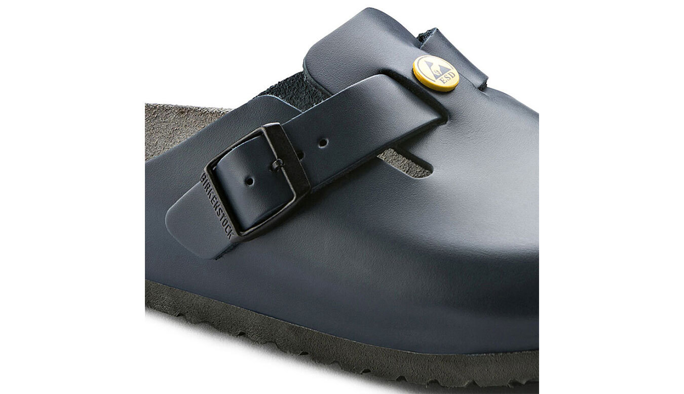 Birkenstock Boston ESD Natural Leather Narrow Fit Blue Γυναίκες - Σανδάλια Birkenstock - Μπλε - 61388-3.5