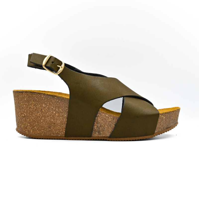 Γυναικεία ανατομική πλατφόρμα Emanuele 0723 λαδί