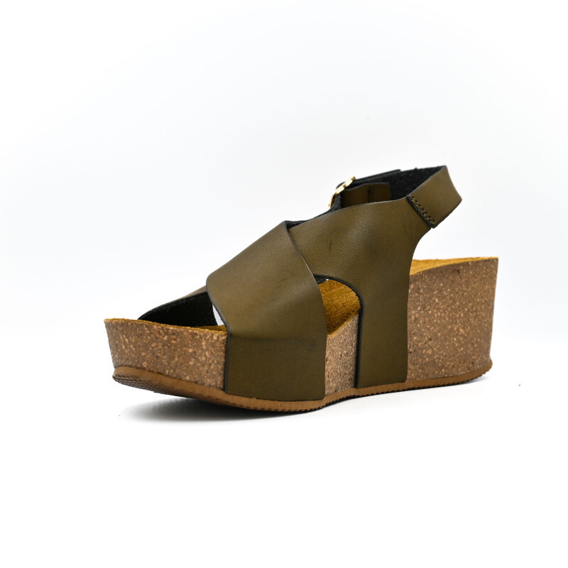 Γυναικεία ανατομική πλατφόρμα Emanuele 0723 λαδί