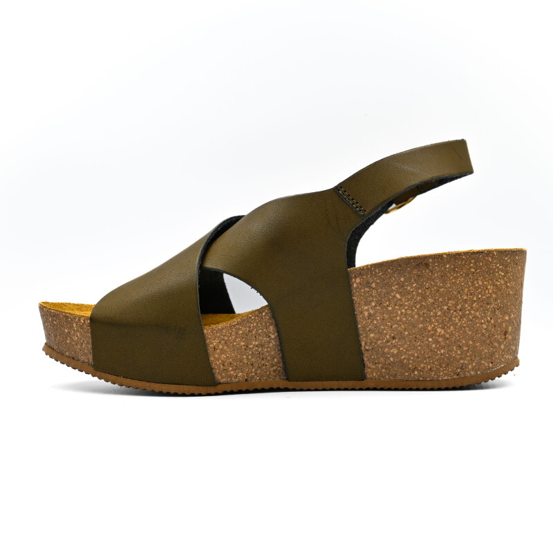 Γυναικεία ανατομική πλατφόρμα Emanuele 0723 λαδί