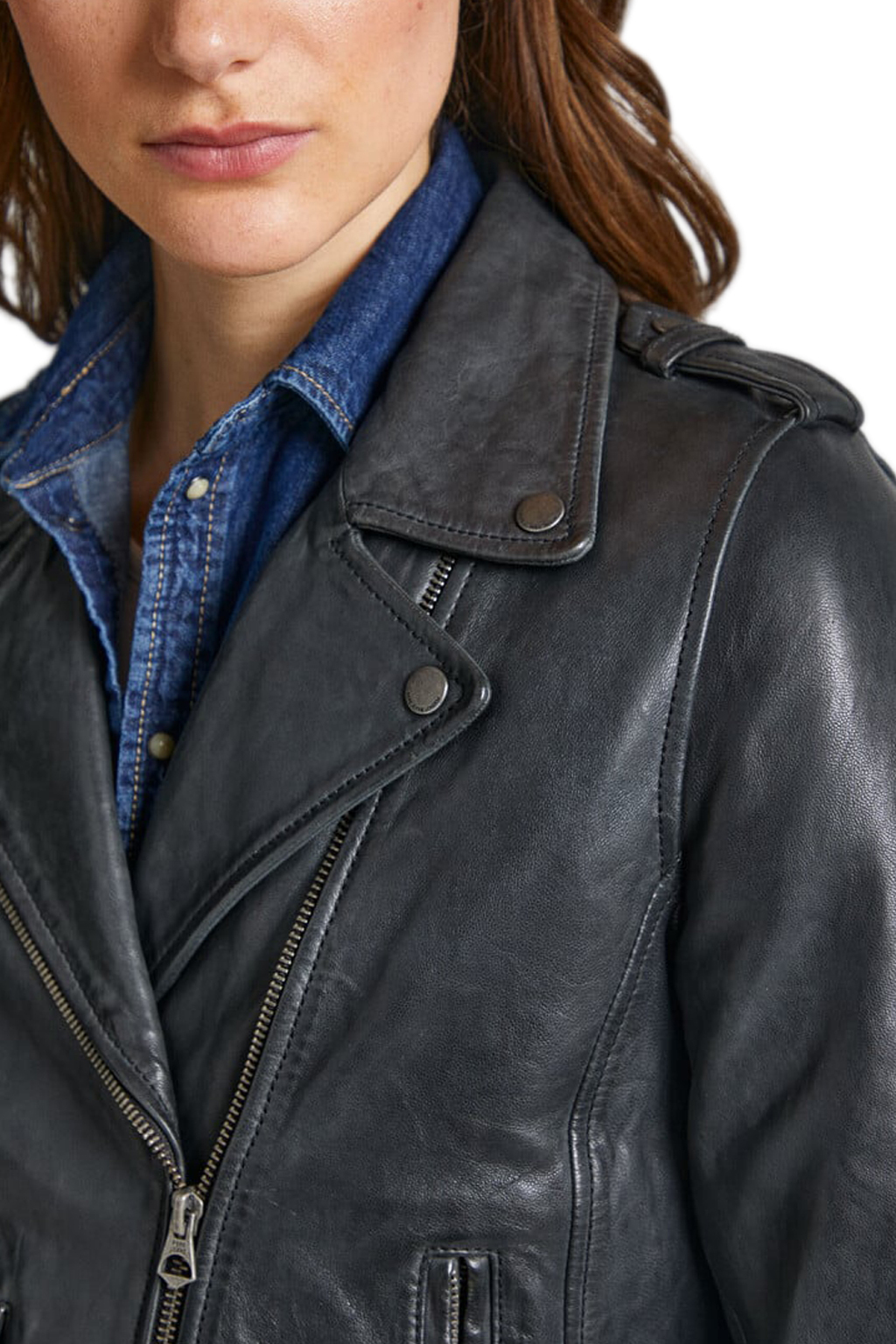 PEPE JEANS 'MOON' BIKER ΔΕΡΜΑΤΙΝΟ ΜΠΟΥΦΑΝ ΓΥΝΑΙΚΕΙΟ PL402238-999