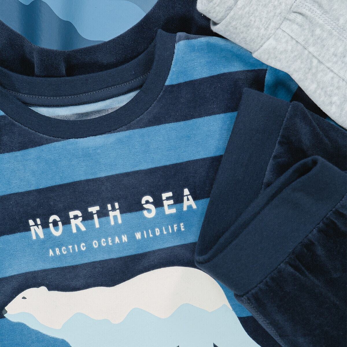 La Redoute Collections Σετ 2 βελουτέ πιτζάμες με σχέδιο αρκουδάκι