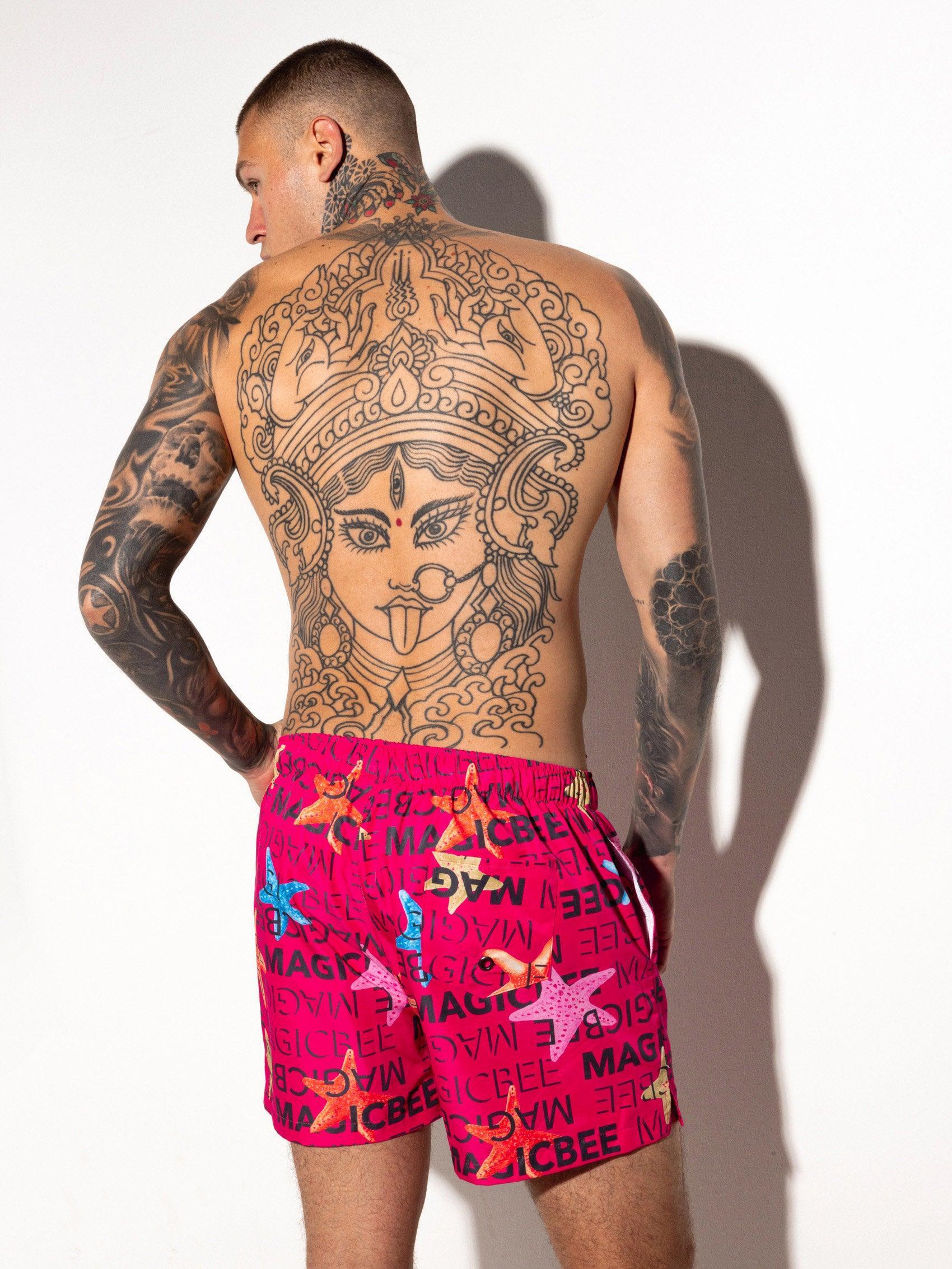 MagicBee All Over Swim Short - Coral