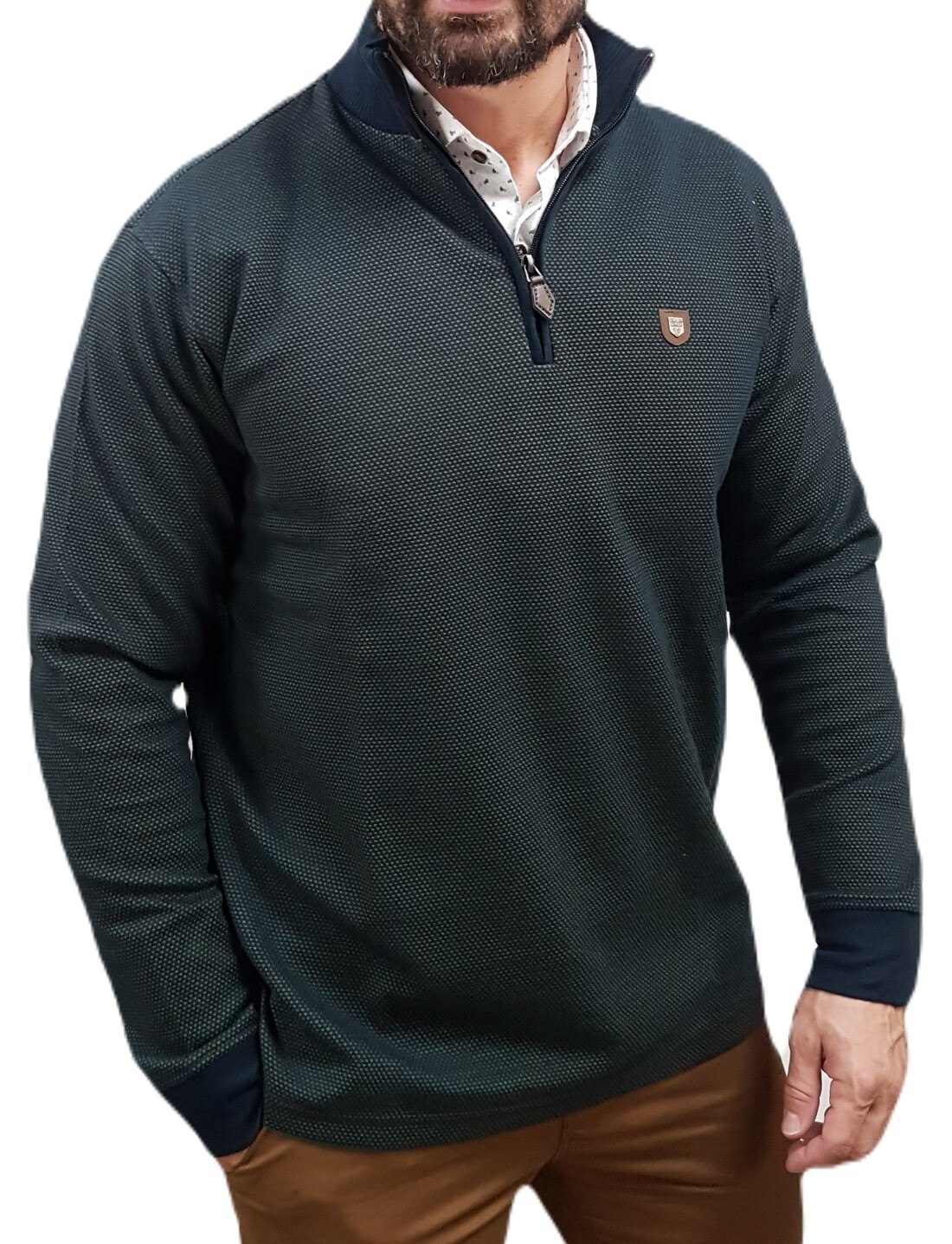 Visconti - 2763-1 - Green - Μπλούζα Μακό HALF ZIP