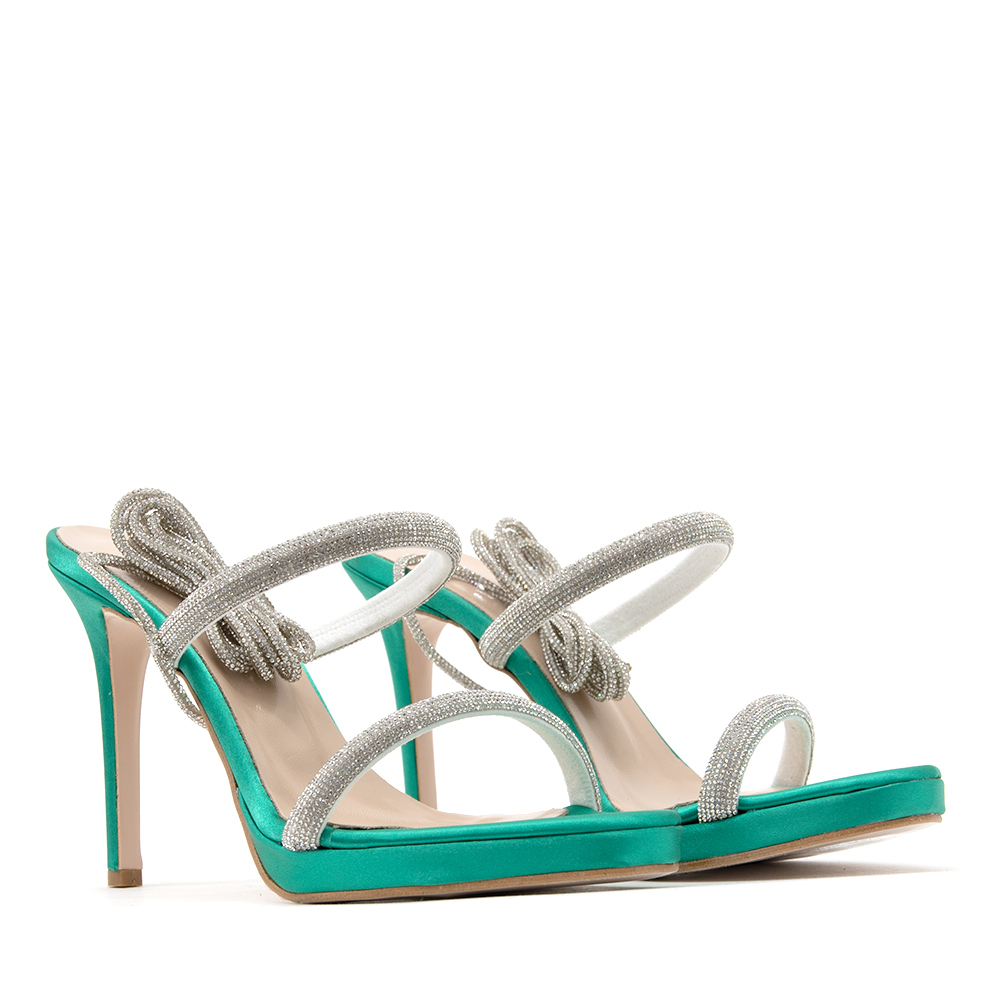 SATIN HIGH HEEL SANDALS WOMEN KOTRIS