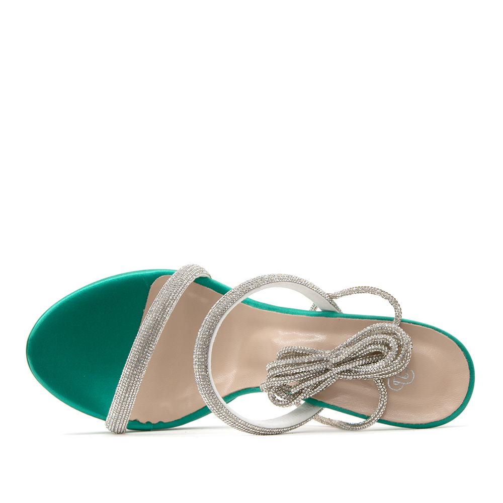 SATIN HIGH HEEL SANDALS WOMEN KOTRIS