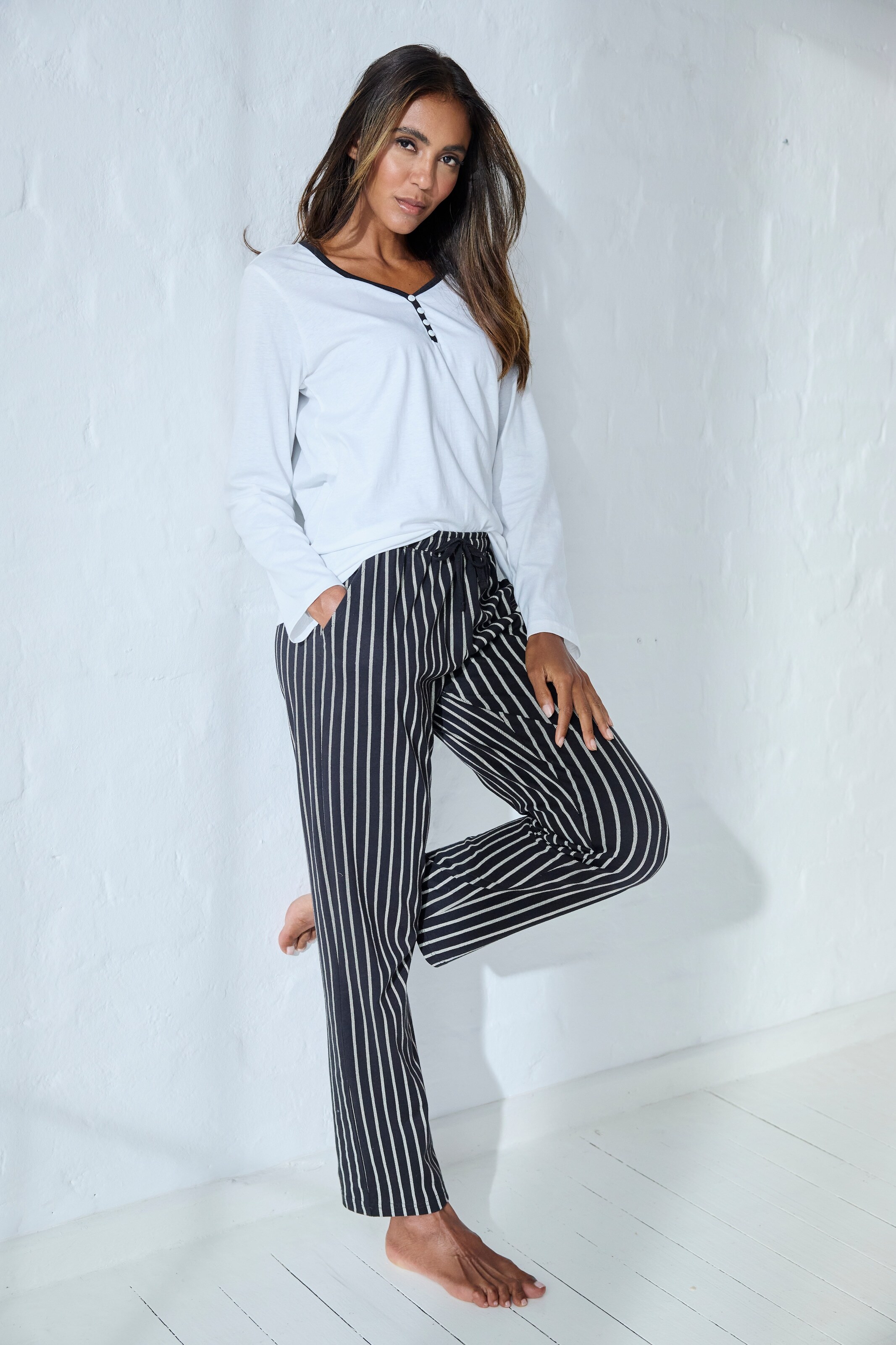 VIVANCE Μπλουζάκι μαύρο / λευκό