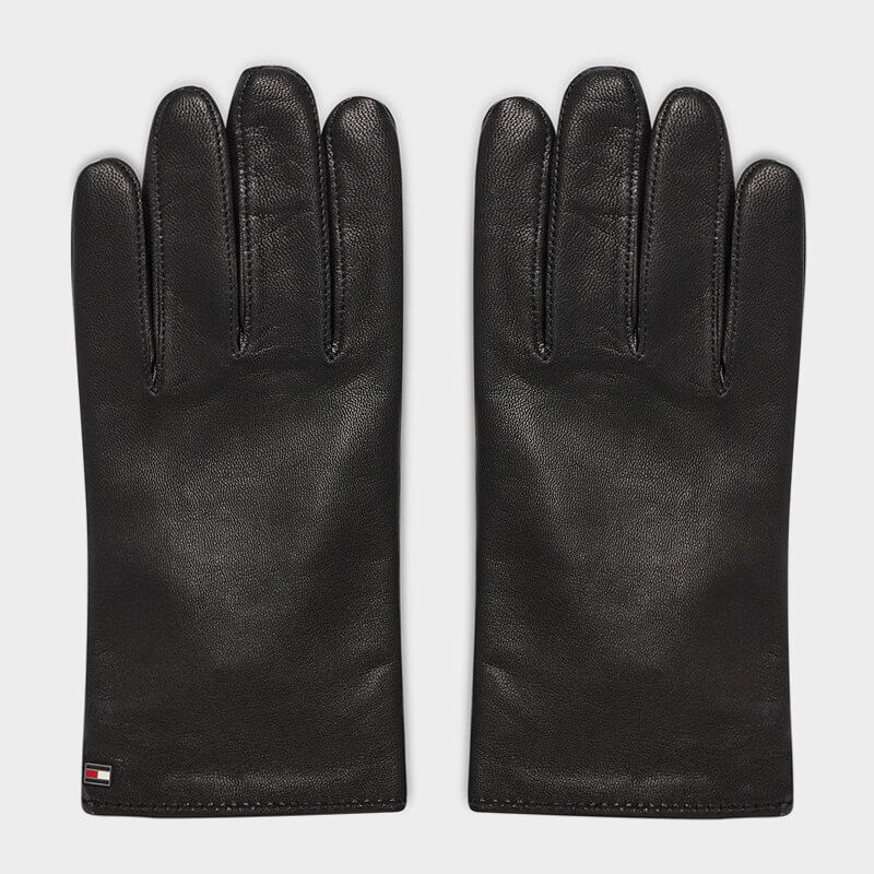 Δερμάτινα Γάντια Tommy Hilfiger AM0AM08057_BDS Μαύρο