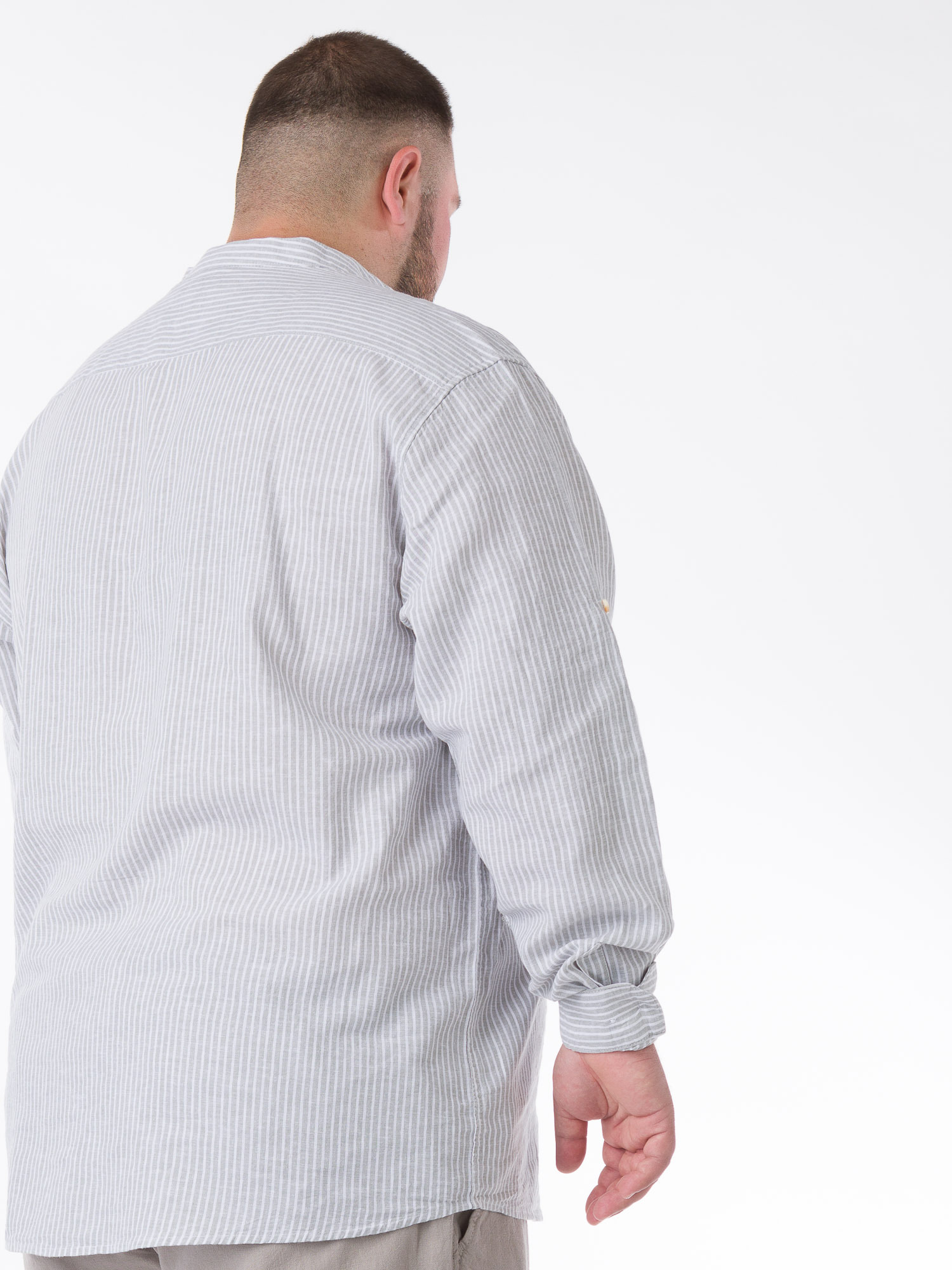 Double Ριγέ Ανδρικό Πουκάμισο - Αν. Πράσινο