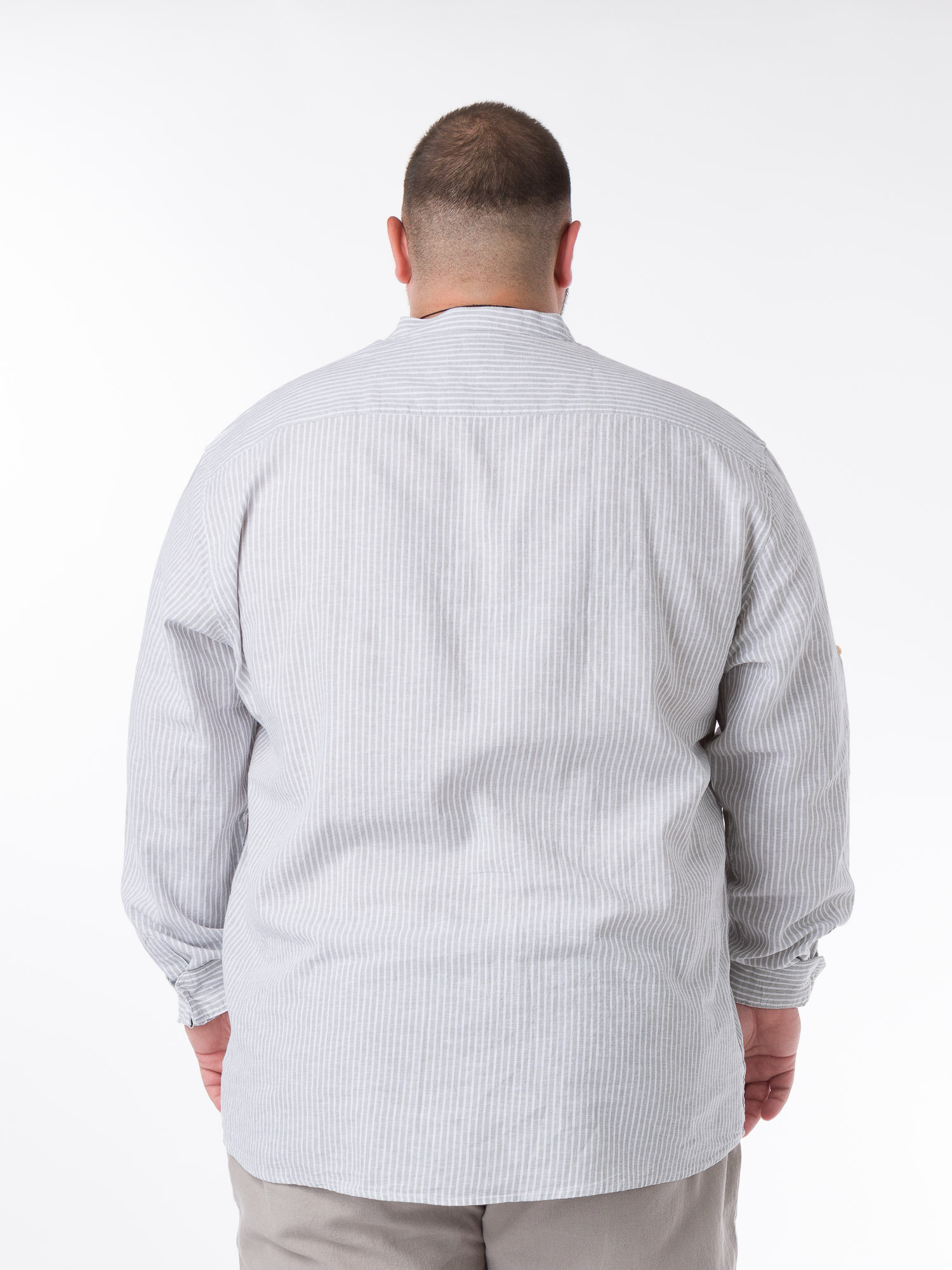 Double Ριγέ Ανδρικό Πουκάμισο - Αν. Πράσινο