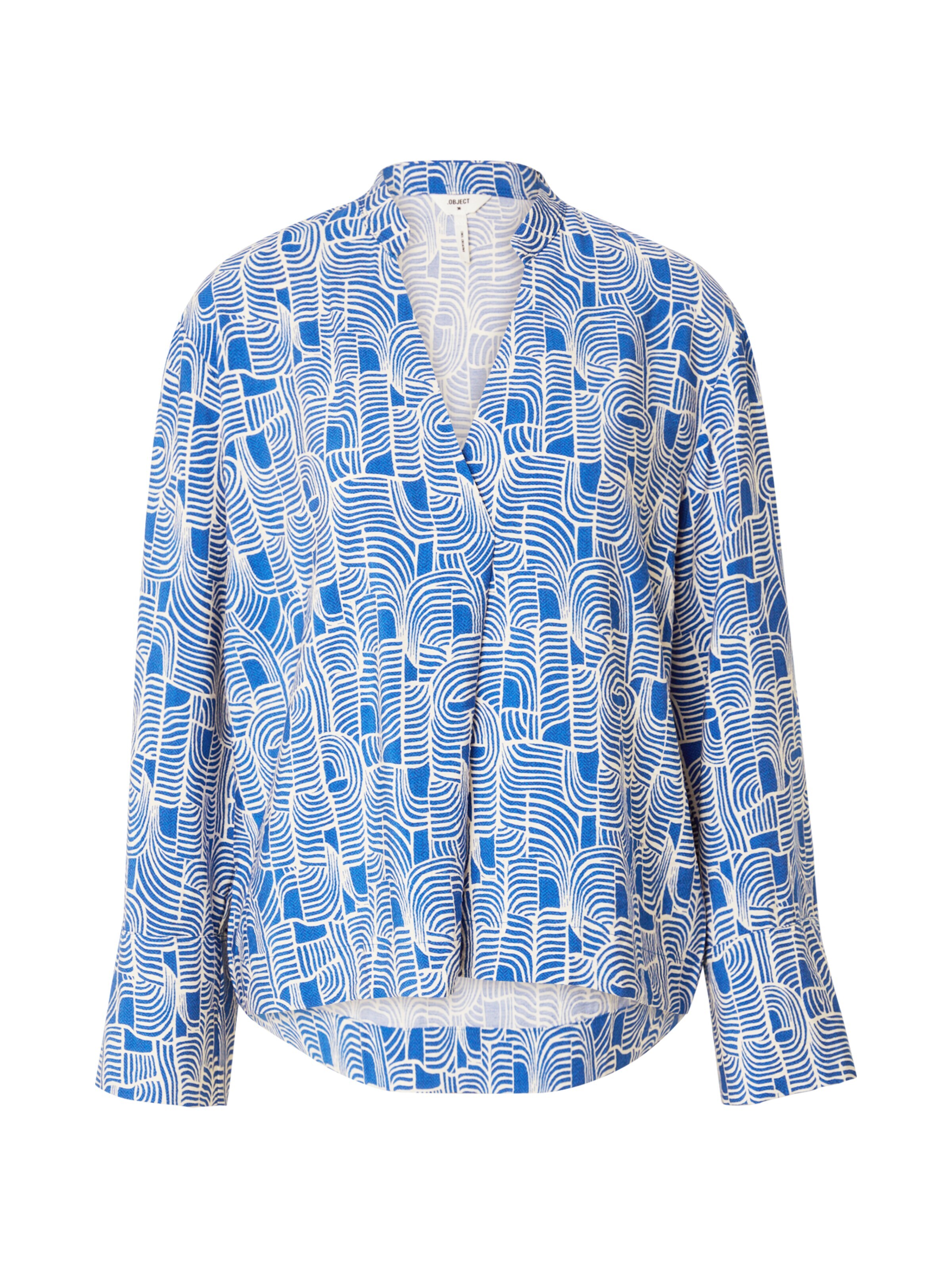 OBJECT Μπλούζα 'DAYA' μπλε / λευκό